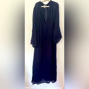 Eberjey Navy cotton maxi coverup size small